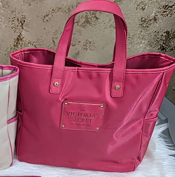 Victoria Secret Y2K Strong Canvas Tote Bags Set of 2✌NWOT 15"W×12.5"H×4" - Picture 4 of 14